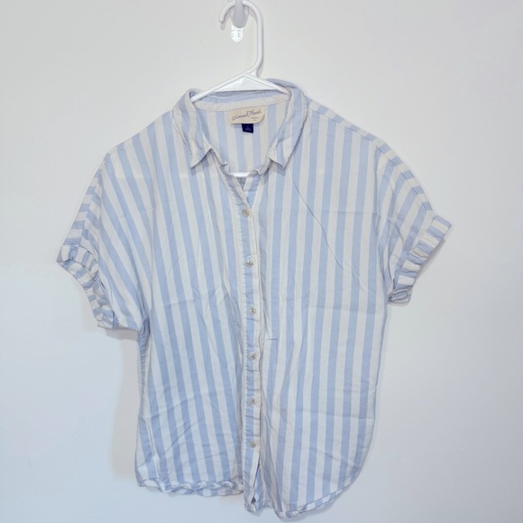 Universal Thread Light Blue and White Striped Shirt - Picture 1 of 2